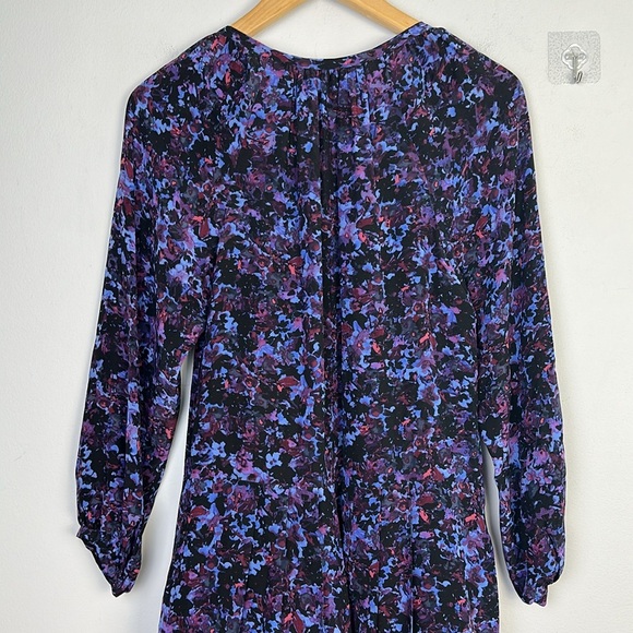 Rebecca Taylor Silk Long Sleeve Dress Size 0 Pockets - Picture 12 of 16